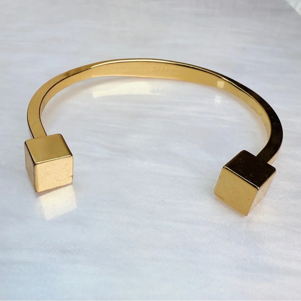 J. Crew Classic Moderist Goldtone Cuff Bracelet